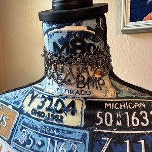 Silver Chain Choker Necklace